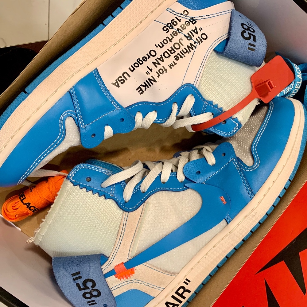 Men Air Jordan 1 X Off-white Sneakers Size 9.5